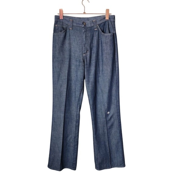 VINTAGE 70s JCPENNEY Denim Jeans Talon 42 Zip High Rise Flare - Picture 2 of 14